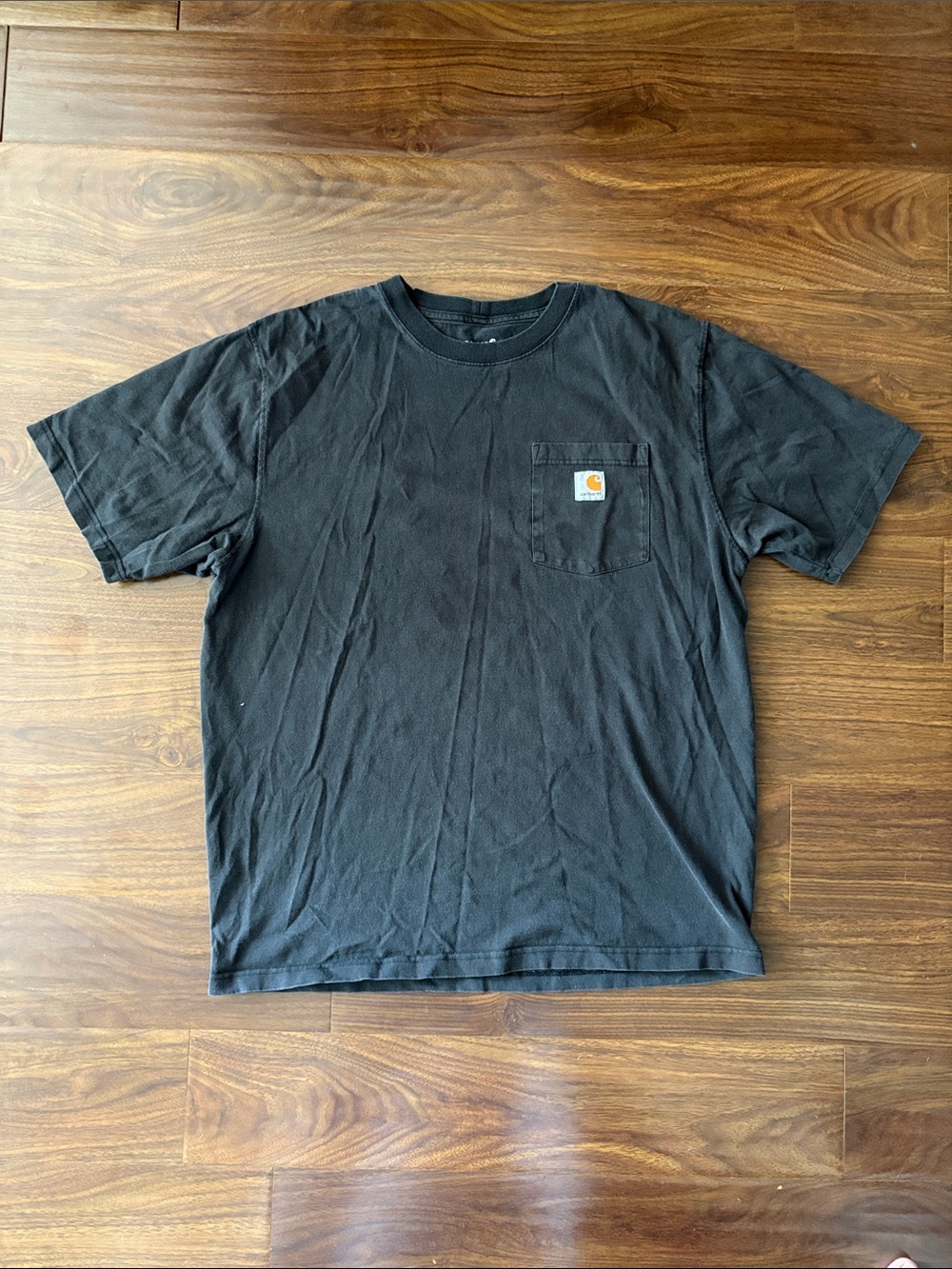 Worn In Carhartt Men's Black Pocket T-Shirt